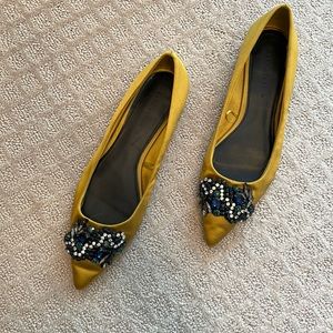 Zara gemstone silk flats 37